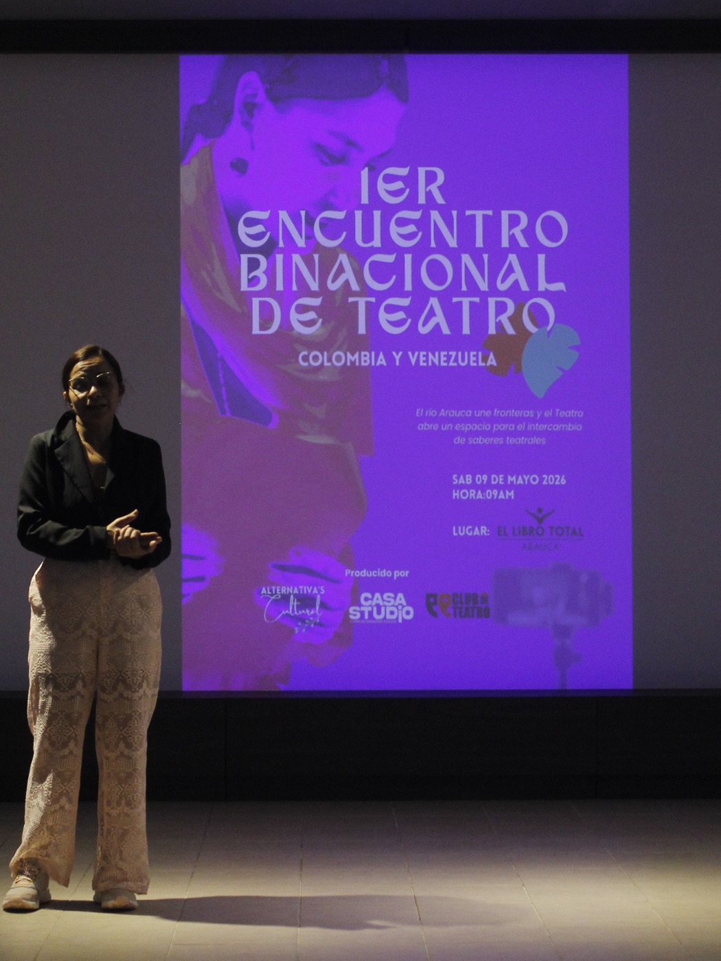 Afiche del I Encuentro Binacional de Teatro Colombia y Venezuela